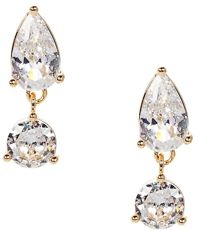 Anna & Ava Waterproof Mismatched Cubic Zirconia Stone Drop Earrings