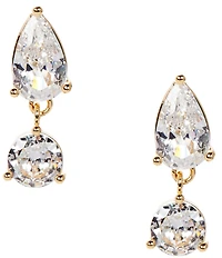 Anna & Ava Waterproof Mismatched Cubic Zirconia Stone Drop Earrings