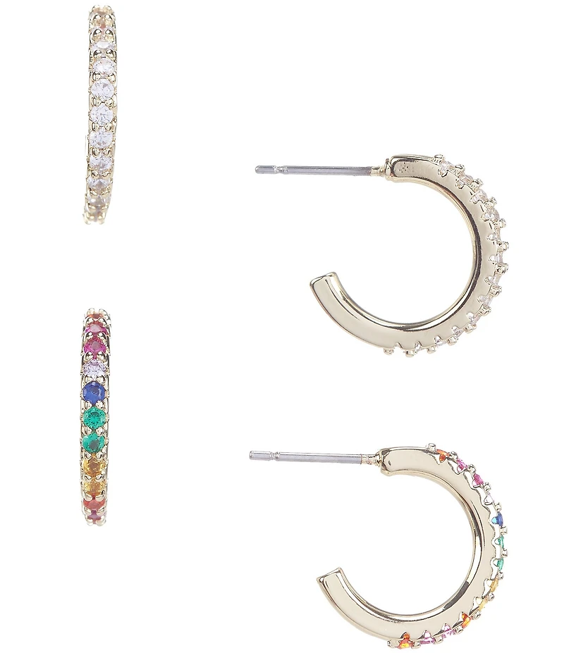 Anna & Ava Waterproof Pave Hoop Earring Set