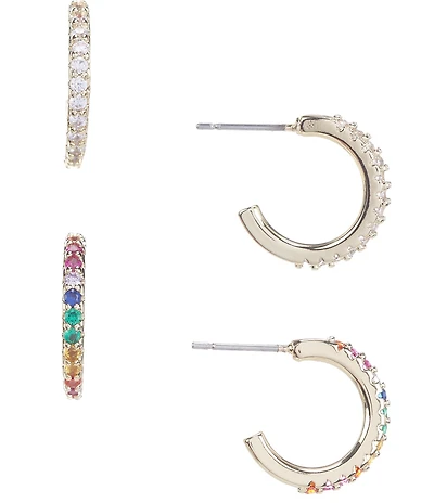 Anna & Ava Waterproof Pave Hoop Earring Set