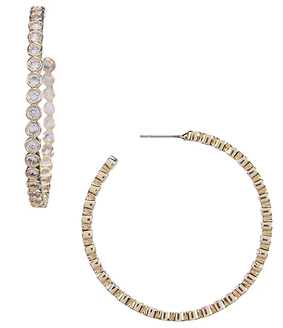 Anna & Ava Waterproof Rhinestone Hoop Earrings