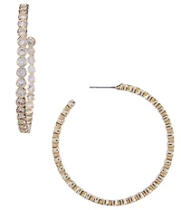 Anna & Ava Waterproof Rhinestone Hoop Earrings