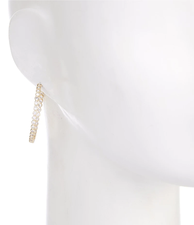 Anna & Ava Waterproof Rhinestone Hoop Earrings