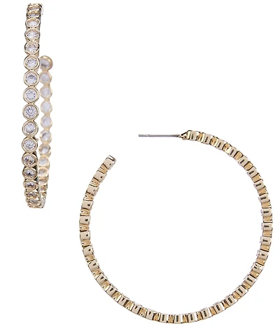 Anna & Ava Waterproof Rhinestone Hoop Earrings