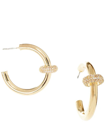 Anna & Ava Waterproof Rhinestone Ring Hoop Earrings