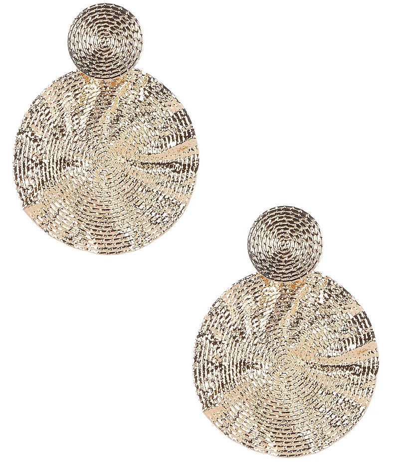 Anna & Ava Wavy Textured Double Disc Orbital Earrings