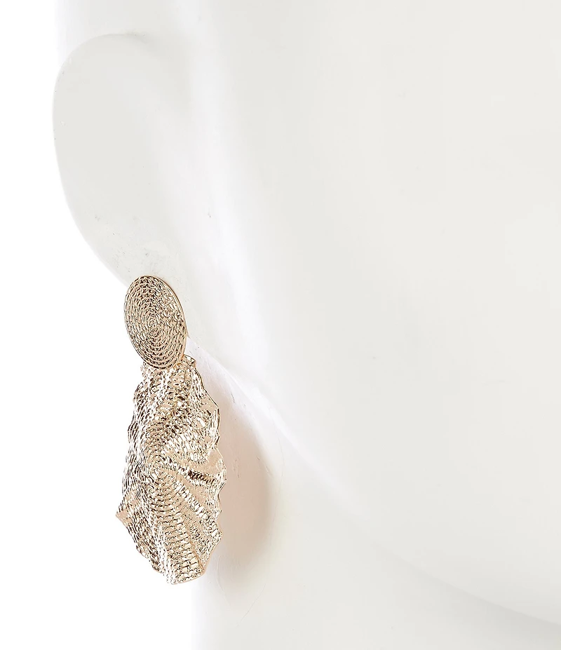 Anna & Ava Wavy Textured Double Disc Orbital Earrings