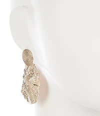 Anna & Ava Wavy Textured Double Disc Orbital Earrings