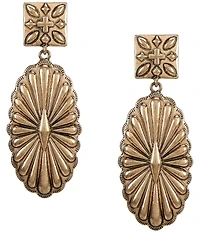 Anna & Ava Western Oversized Flower Drop Statement Earrings