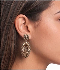 Anna & Ava Western Oversized Flower Drop Statement Earrings