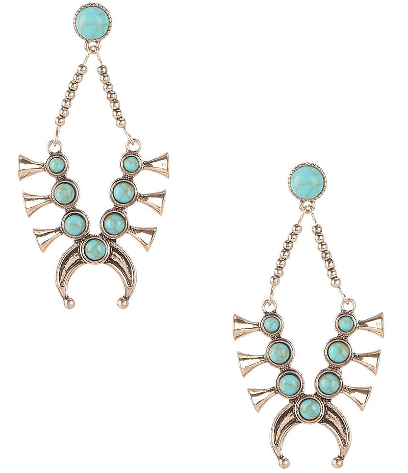 Anna & Ava Western Semi Precious Horn Drop Earrings
