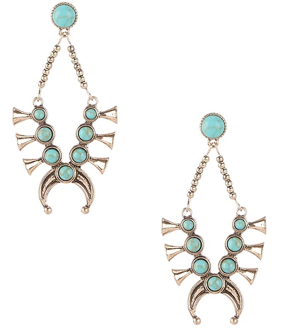 Anna & Ava Western Semi Precious Horn Drop Earrings