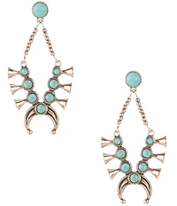 Anna & Ava Western Semi Precious Horn Drop Earrings
