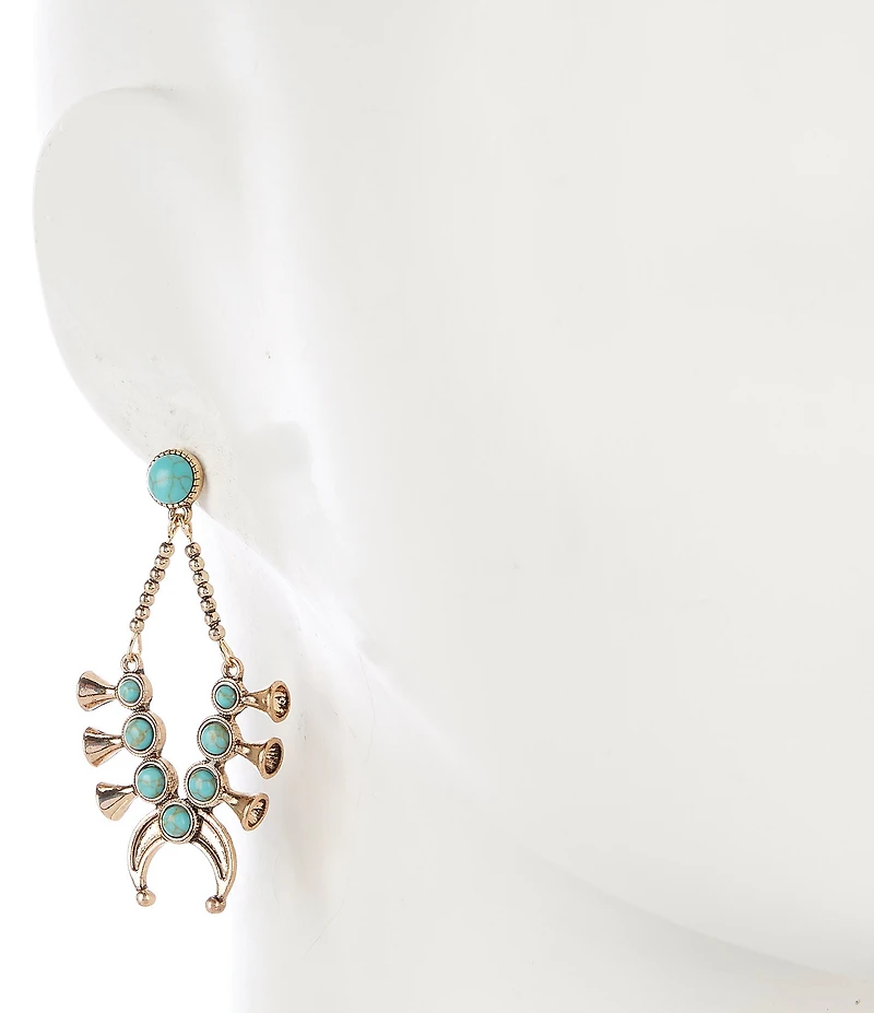Anna & Ava Western Semi Precious Horn Drop Earrings