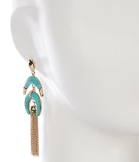 Anna & Ava Western Horn Tassel Statement Earrings
