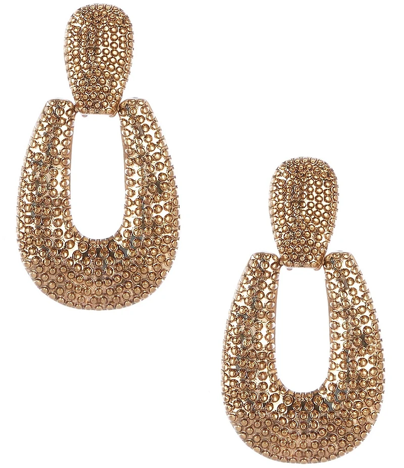 Anna & Ava Western Textured Oversized Knocker Drop Earrings