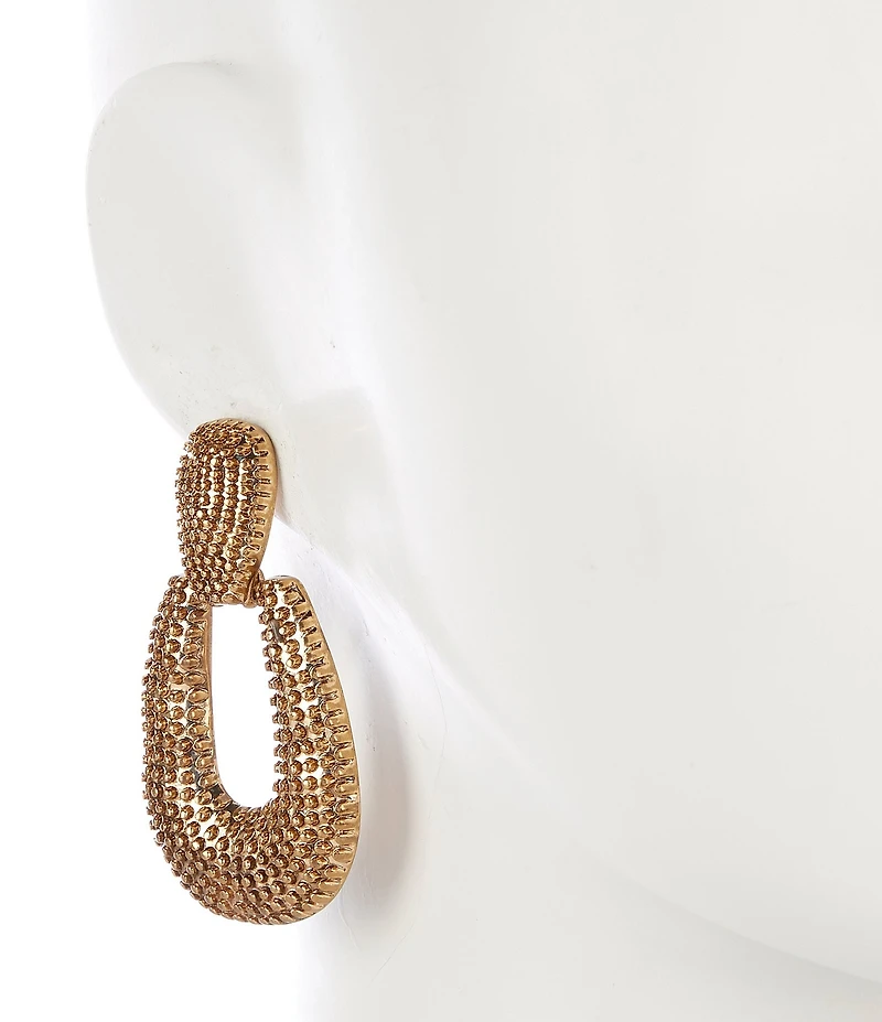 Anna & Ava Western Textured Oversized Knocker Drop Earrings