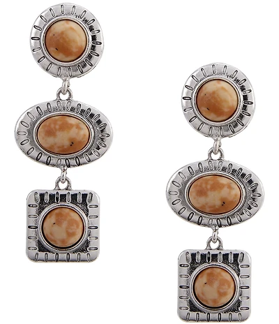 Anna & Ava Western Three Stone Drop Earrings