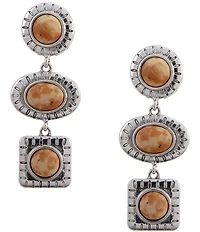 Anna & Ava Western Three Stone Drop Earrings