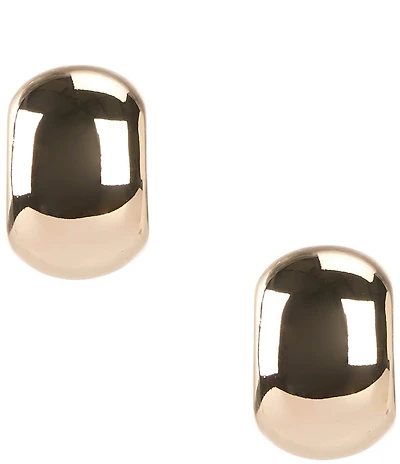 Anna & Ava Wide Polished Metal Puffy Curved Drop Earrings