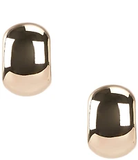 Anna & Ava Wide Polished Metal Puffy Curved Drop Earrings