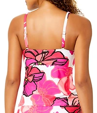 Anne Cole Acapulco Princess Twist Front Flounce Tankini Swim Top