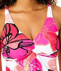Anne Cole Acapulco Princess Twist Front Flounce Tankini Swim Top