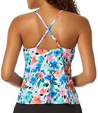 Anne Cole Floral Triangle Tankini Swim Top