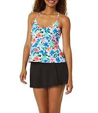 Anne Cole Floral Triangle Tankini Swim Top