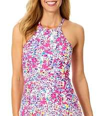 Anne Cole Villa Vera High Neck Tankini Swim Top