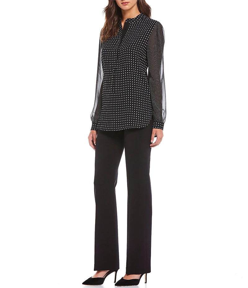 Anne Klein Bi-Stretch Suiting Straight Leg Pants