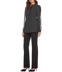 Anne Klein Bi-Stretch Suiting Straight Leg Pants