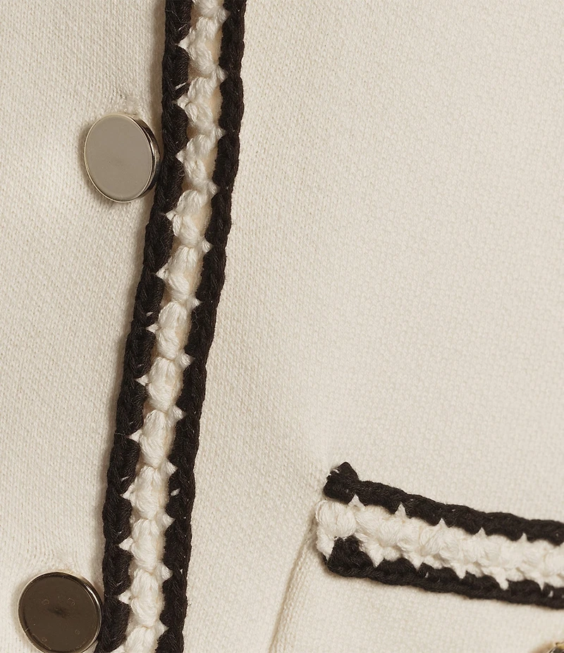 Anne Klein Braid Trim Notch Collar Blazer