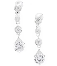 Anne Klein Crystal Linear Clip-On Earrings