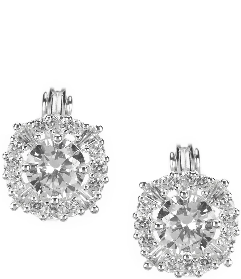 Anne Klein Crystal Cubic Zirconia Clip-On Stud Earrings