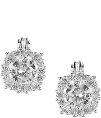 Anne Klein Crystal Cubic Zirconia Clip-On Stud Earrings