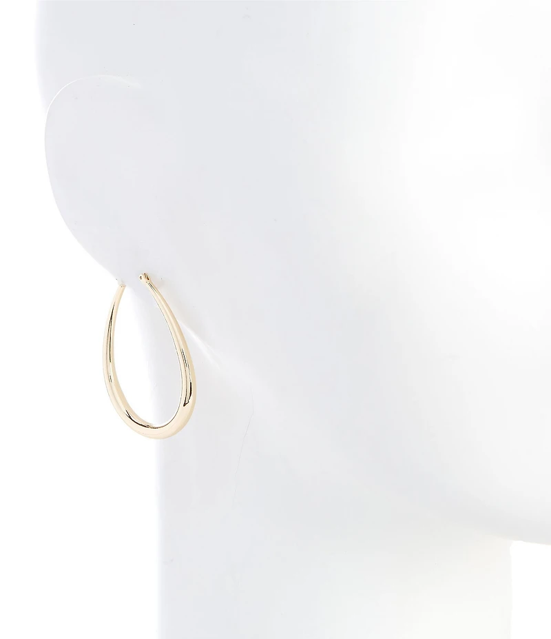Anne Klein Elongated Tube Hoop Earrings