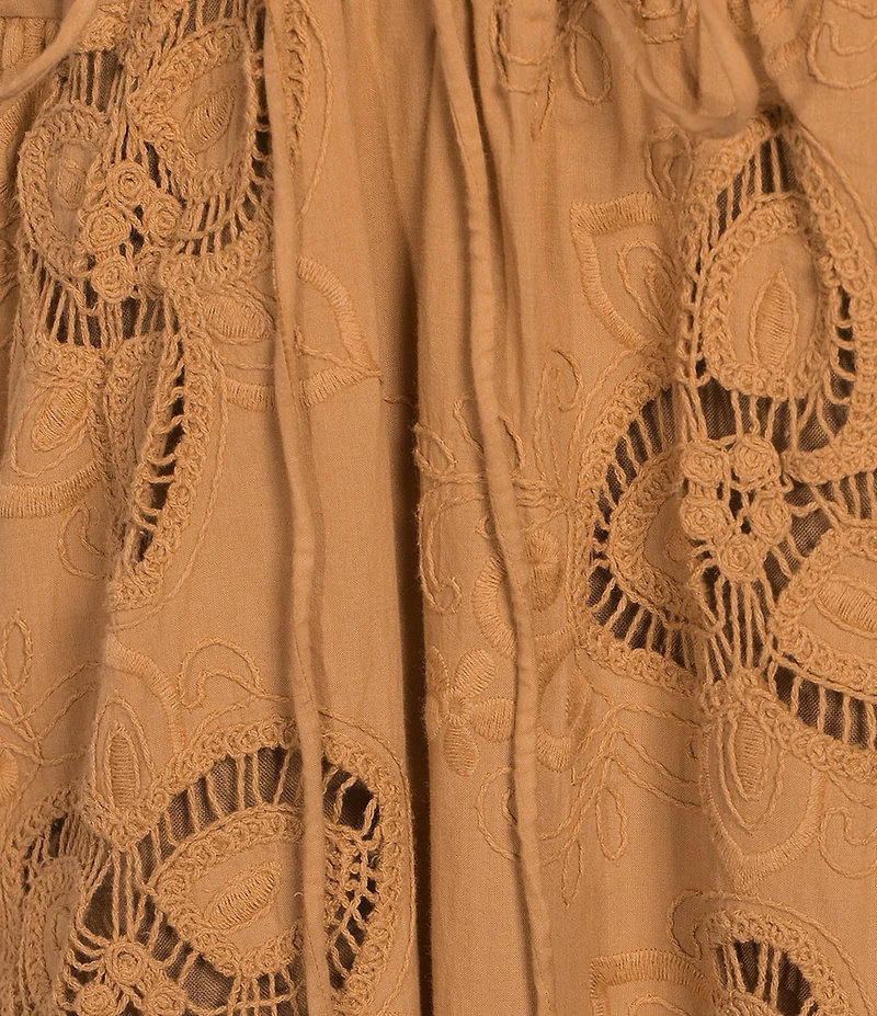 Anne Klein Embroidered Sleeveless Midi Dress