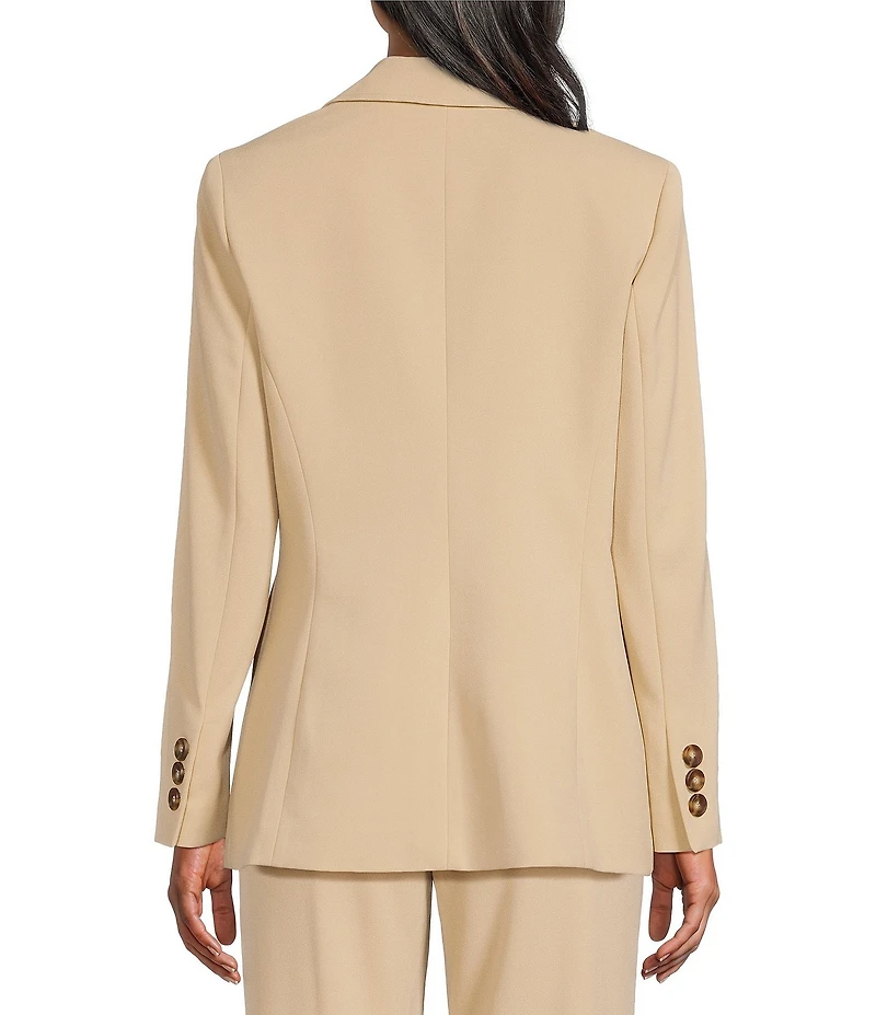 Anne Klein Faux Double Breasted Crepe Jacket