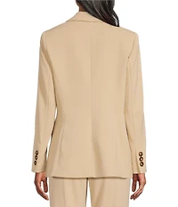 Anne Klein Faux Double Breasted Crepe Jacket