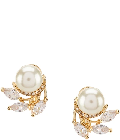 Anne Klein Faux-Pearl Clip-On Stud Earrings