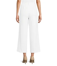 Anne Klein Flat Front Wide Leg Crop Pants
