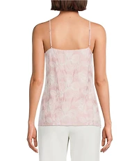 Anne Klein Floral Textured V-Neck Sleeveless Cami Top
