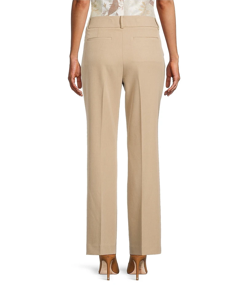 Anne Klein Fly Front Diagonal Pocket Boot Cut Twill Pants