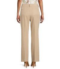 Anne Klein Fly Front Diagonal Pocket Boot Cut Twill Pants