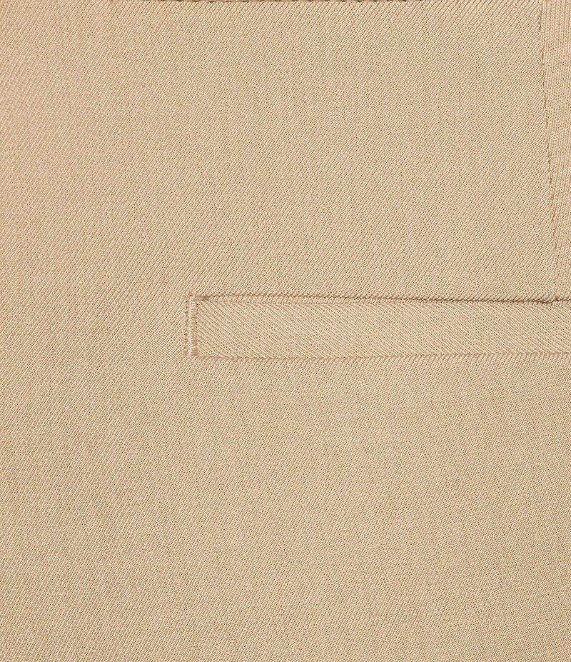 Anne Klein Fly Front Diagonal Pocket Boot Cut Twill Pants