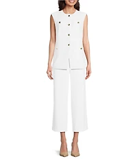 Anne Klein Four Button Vest Urban Stretch Vest