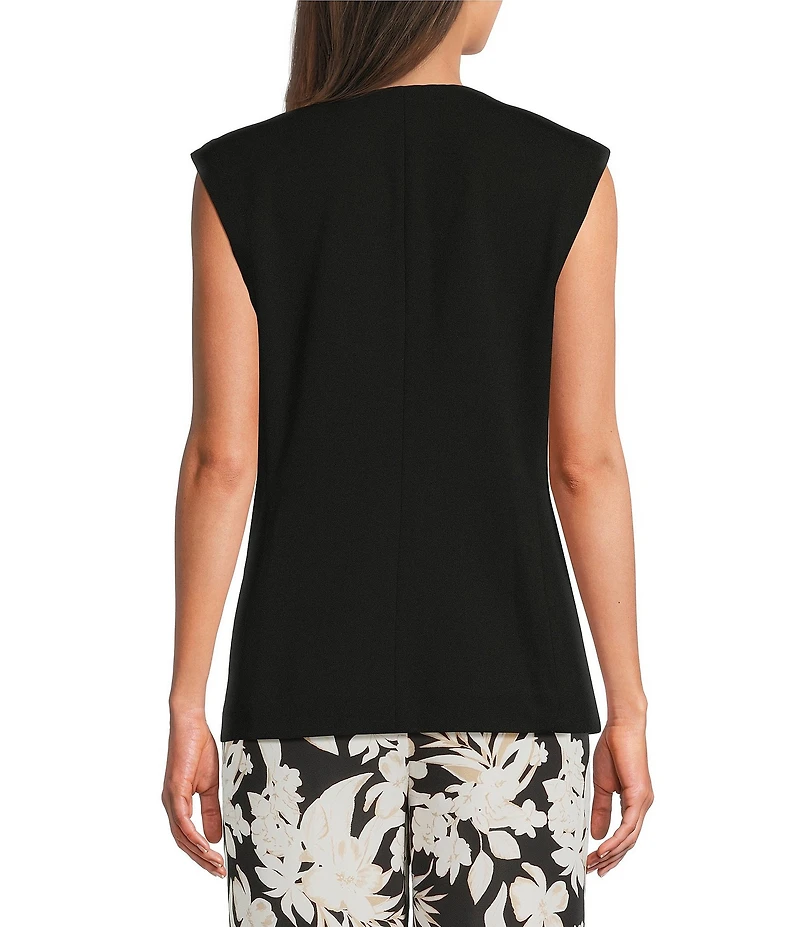 Anne Klein Four Button Vest Urban Stretch Vest