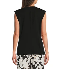 Anne Klein Four Button Vest Urban Stretch Vest
