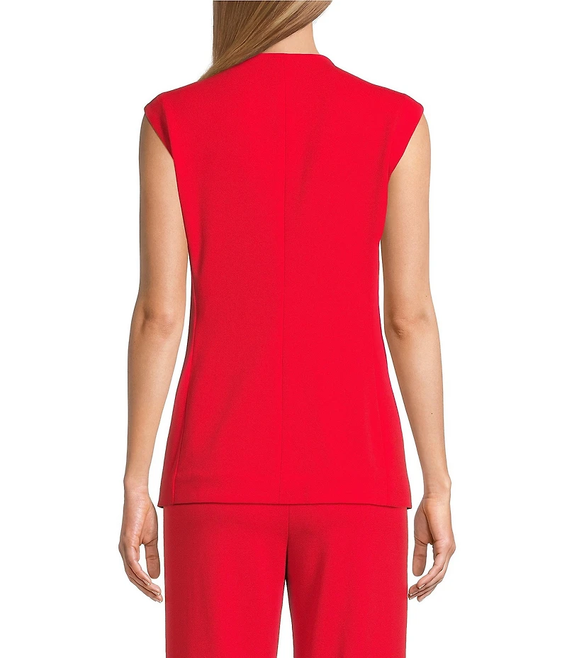 Anne Klein Four Button Vest With Flap Pockets